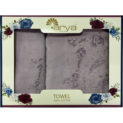 Набір Рушник Arya Жаккард Оксамит 50x90-70x140 Angel