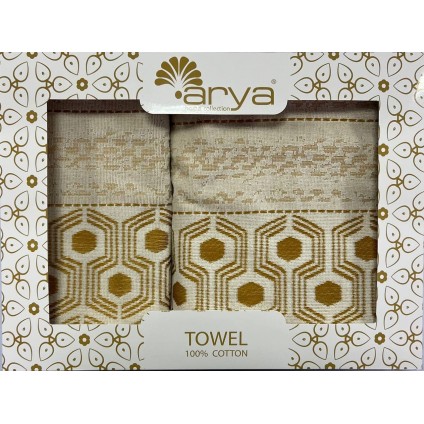 Набір Рушник Arya Жаккард Оксамит 50x90-70x140 Nanga