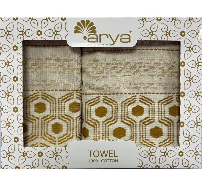 Набір Рушник Arya Жаккард Оксамит 50x90-70x140 Nanga