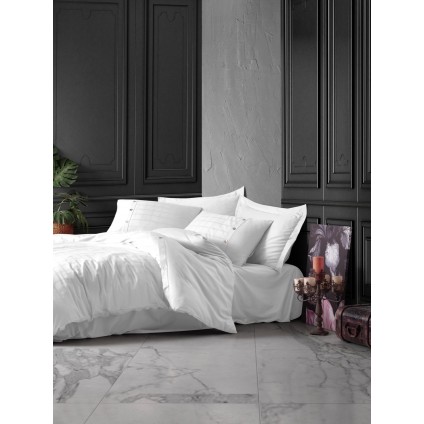 Постільна Білизна Arya Saheser Жаккард 200x220 Perla Білий