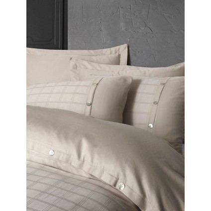 Постільна білизна Arya Saheser Жаккард 200x220 Perla Бежевій