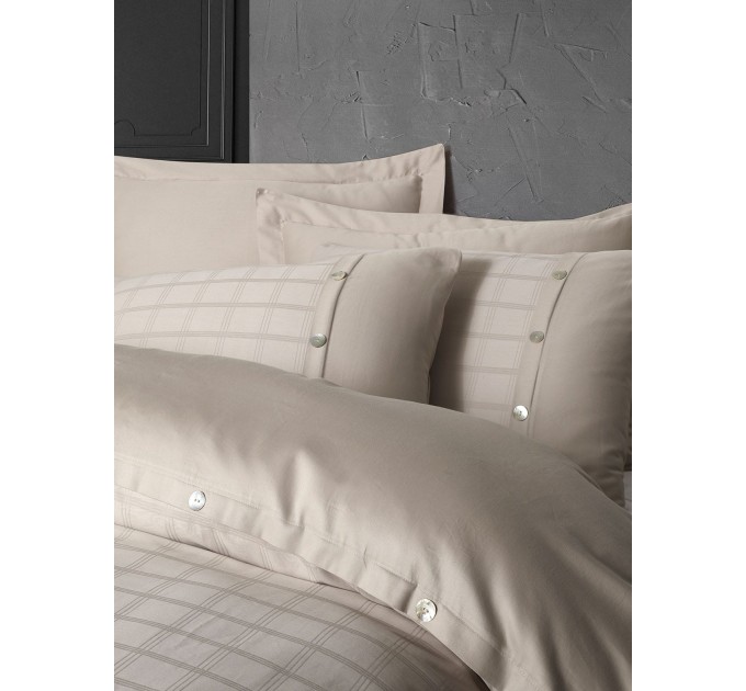 Постільна білизна Arya Saheser Жаккард 200x220 Perla Бежевій