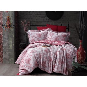 Постільна білизна Arya Vogue Органік Жаккард 200x220 Rubin