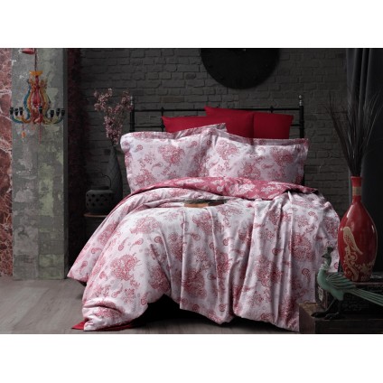 Постільна білизна Arya Vogue Органік Жаккард 200x220 Rubin