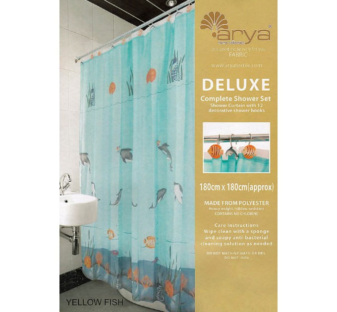 Штор для Ванної Arya 180x180 Yellow Fish