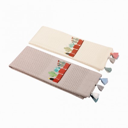 Набір Кухонних Рушників Arya З Вишивкою 65x39 2 Пр. Cactus