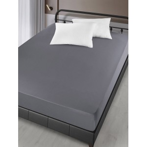 Простирадло Сатин Arya На Гумці 180x200+30см London Сірий