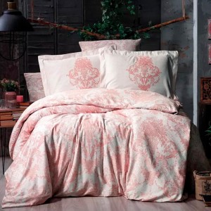 Постільна Білизна Arya Vogue Де Люкс Сатин 200x220 Carven Salmon