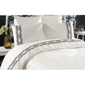 Постільна білизна Arya Сатин З мереживом 200x220 Lissa