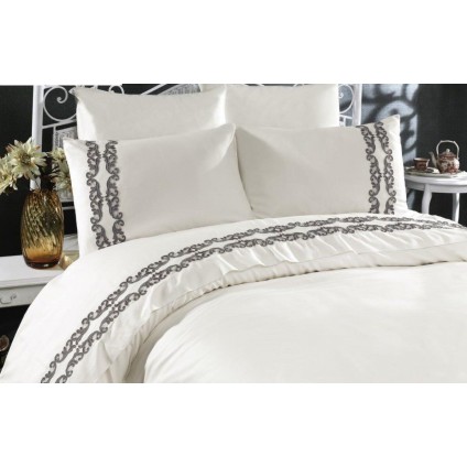 Постільна білизна Arya Сатин З мереживом 200x220 Lissa