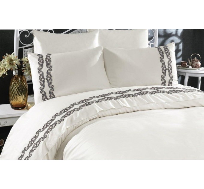 Постільна білизна Arya Сатин З мереживом 200x220 Lissa