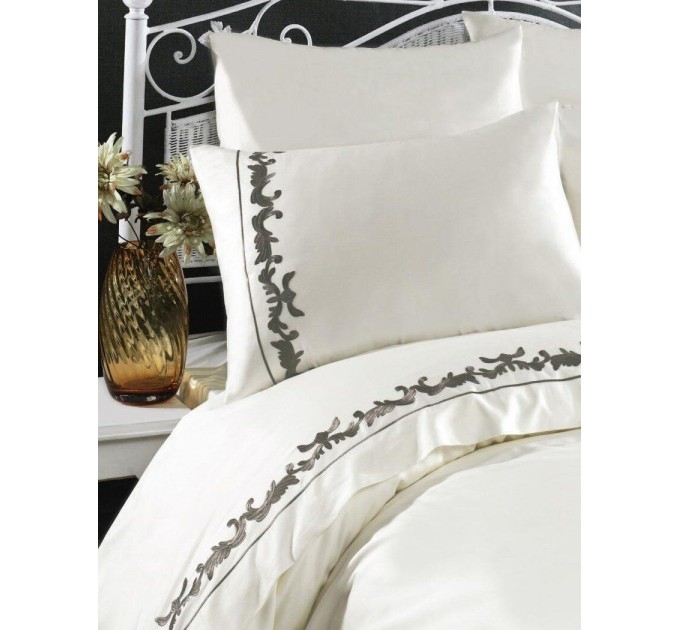 Постільна білизна Arya Сатин З мереживом 200x220