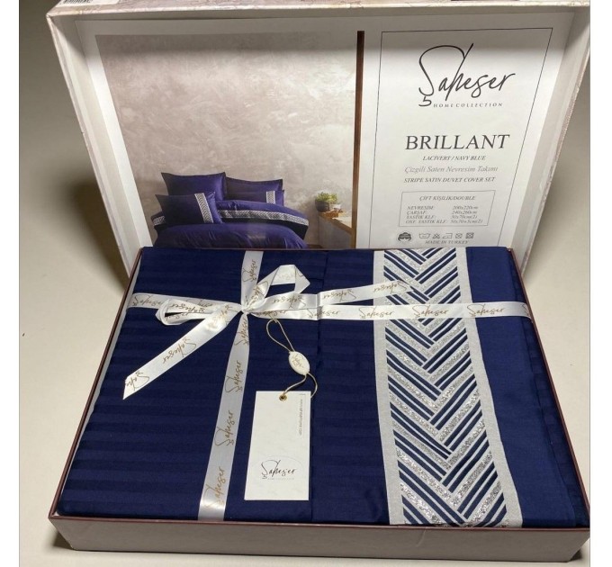 Постільна Білизна Arya Saheser Жаккард 200x220 Brillant Синій