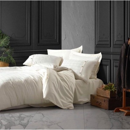 Постільна Білизна Arya Saheser Жаккард 200x220 Perla Кремовий