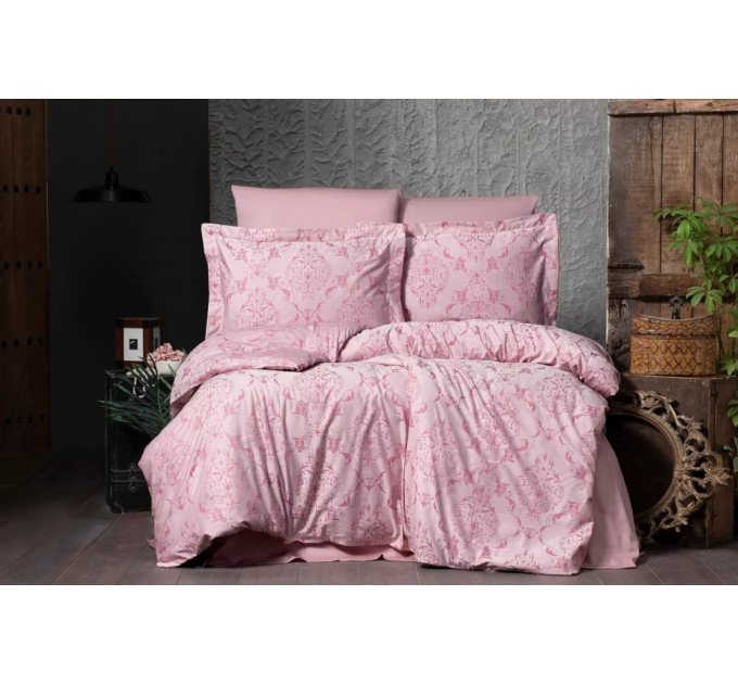 Постільна білизна Arya Vogue Органік Жаккард 350TC 200x220 Paris Фуксія