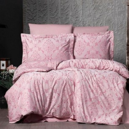 Постільна білизна Arya Vogue Органік Жаккард 350TC 200x220 Paris Фуксія