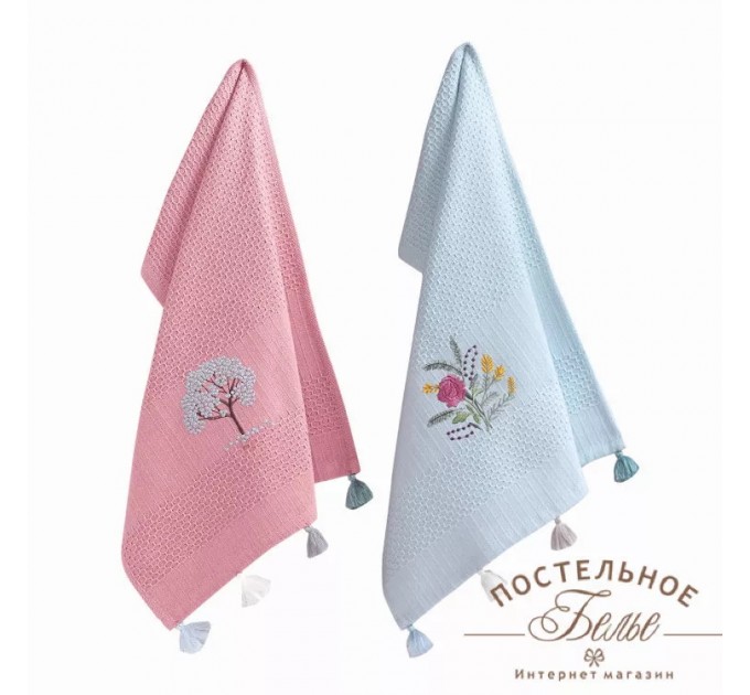 Набір Кухонних Рушників Arya З Вишивкою 65x39 2 Пр. Pera