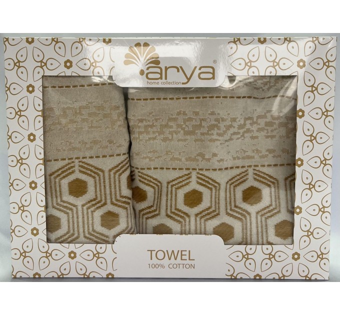 Набір Рушник Arya Жаккард Оксамит 50x90-70x140 Nanga