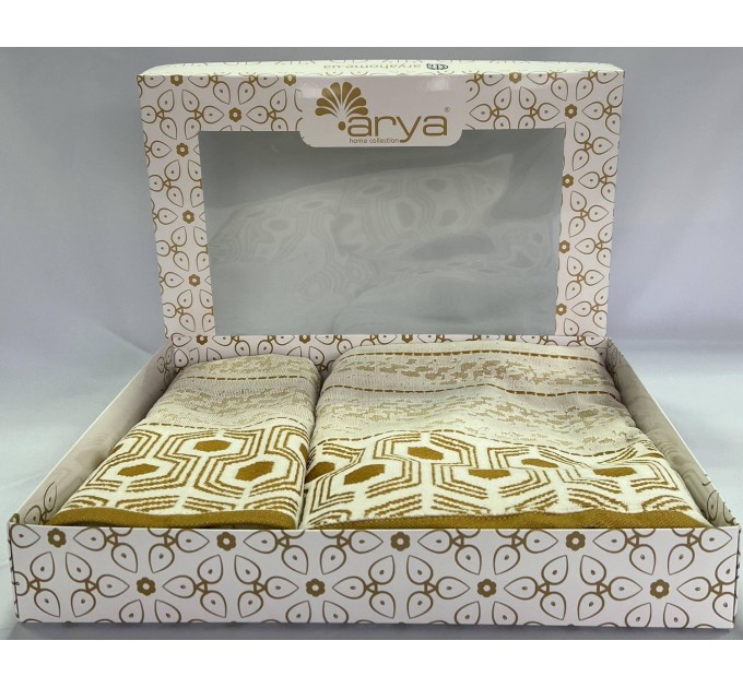 Набір Рушник Arya Жаккард Оксамит 50x90-70x140 Nanga