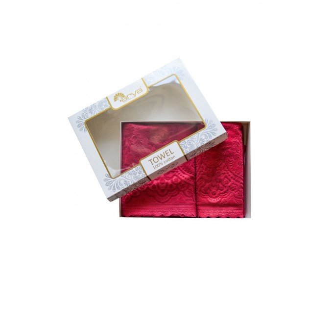 Набір Рушник Arya Жаккард Оксамит 50x90-70x140 Sabino