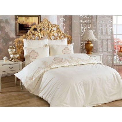 Постільна білизна Arya Сатин З мереживом 200x220 Clara