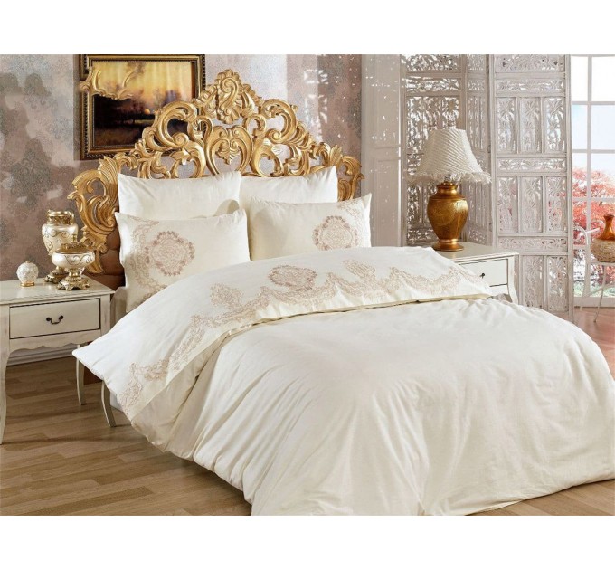 Постільна білизна Arya Сатин З мереживом 200x220 Clara