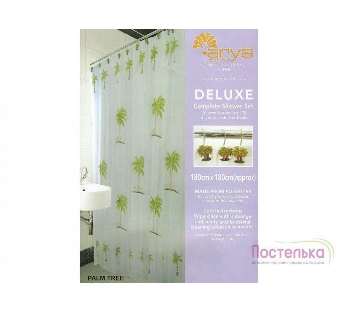 Штор для ванни Arya 180x180 Palm Tree
