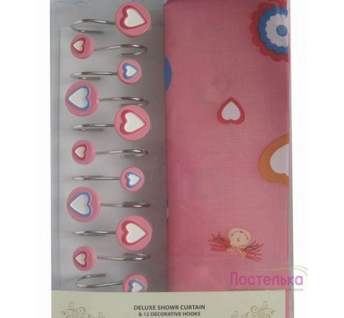 Штор для Ванної Arya 180x180 Pink Love